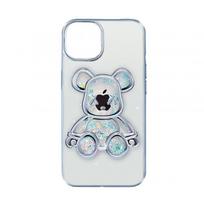 Nugarėlės dėklai iLike Apple iPhone 15 Silicone Case Print Desire Bear Silver