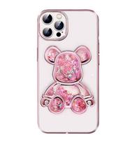 Nugarėlės dėklai iLike Apple iPhone 15 Pro Silicone Case Print Desire Bear Pink