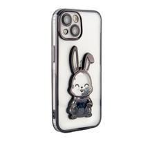 Nugarėlės dėklai iLike Apple iPhone 14 Silicone Case Print Desire Rabbit Black