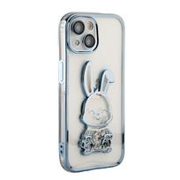 Nugarėlės dėklai iLike Apple iPhone 15 Silicone Case Print Desire Rabbit Blue