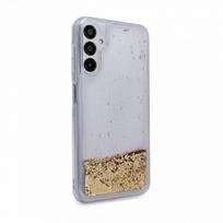 Nugarėlės dėklai iLike Samsung Galaxy A14 5G Silicone Case Water Glitter Gold