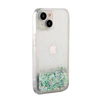 Nugarėlės dėklai iLike Apple iPhone 15 Silicone Case Water Glitter Silver