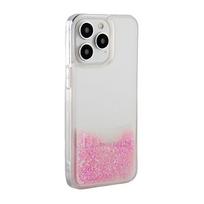 Nugarėlės dėklai iLike Apple iPhone 15 Pro Silicone Case Water Glitter Pink