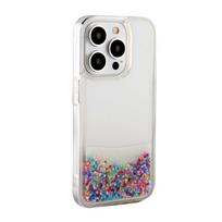 Nugarėlės dėklai iLike Apple iPhone 15 Pro Silicone Case Water Glitter Rainbow