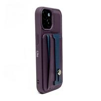Nugarėlės dėklai iLike Apple iPhone 15 Pro Max LEATHER POCKET STAND COVER Purple