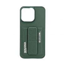 Nugarėlės dėklai iLike Apple iPhone 15 Pro Max LEATHER HIDDEN POCKET STAND COVER Green