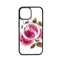Nugarėlės dėklai Evelatus Apple iPhone 15 Leather Case Zipper Design Flower White
