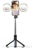 Selfie lazda iLike Universal SELFIE MINI HANDLE BLUETOOTH REMOTE CONTROL LED LAMPS Black