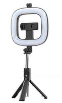 Selfie lazda iLike Universal SELFIE HANDLE TRIPOD AND RING LIGHT BLUETOOTH Black