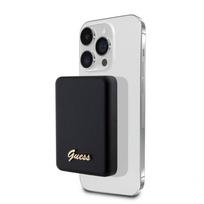 Išorinė baterija Guess  Power Bank 5000mAh 15W MagSafe And Regular Charge With Metal Ssript Logo Black