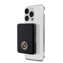 Išorinė baterija Guess  Power Bank 5000mAh 15W MagSafe And Regular Charge With Strassed 4G Logo Black