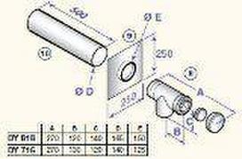 Boiler connecting kit D110/150, DY818