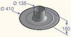 Water tightness plate D150 (flat roof), CX103