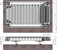 Radiator 11x500x1400 Ventil Compact Termolux