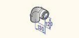 Concentric inspection elbow D80/125, DY875