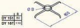 Centering clamps D80 (2 pcs), DY151