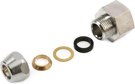 Female nipple 1/2'-3/8"-10mm, chrome plated