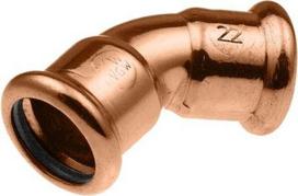 CUpress Elbow 45° 22 mm