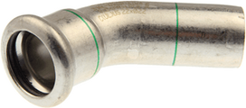 Press 45° Elbow nipple,KAN-therm Inox 15 mm