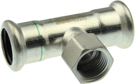 Press female tee,KAN-therm Inox 76,1x¾x76,1mm