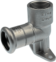 Press fixed w/p Elbow long,KAN-therm Inox 18x½"