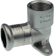 Press fixed w/p Elbow short,KAN-therm Inox 18x½"