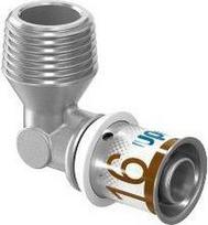 Elbow male 20x1/2" brass, Uponor