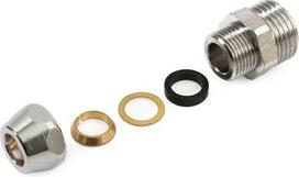 Male nipple 1/2'-3/8"-10mm, chrome plated