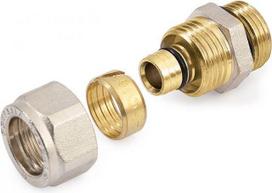 Compression male nipple 3/4'' x 26