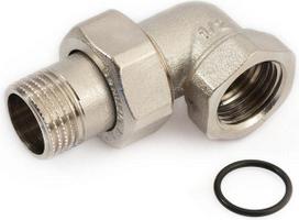 Elbow o-ring connector MF 1/2'', chrome plated