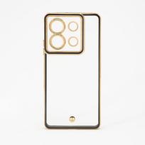 Nugarėlės dėklai iLike Xiaomi Redmi Note 13 5G TPU+PC With Camera Protective Transparent Black