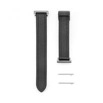 Dirželis Connect  20mm Silicone Leather Watch Straps with Magnetic Black