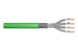 Installation cable DIGITUS cat.8.2, S/FTP, Dca, AWG 22/1, LSOH, 100m, green