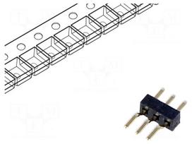 Connector: pin strips | pin header | male | PIN: 3 | SMT | horizontal