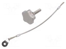 Knob | Ø: 40mm | M8 | 30mm | H: 54mm | acid resistant steel AISI 316L