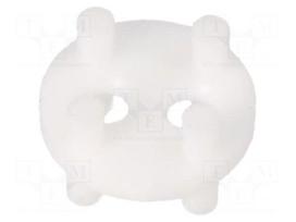 Spacer sleeve | LED | Øout: 6.4mm | ØLED: 3mm,5mm | L: 3.8mm | white