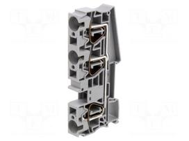Splice terminal: rail | ST | spring clamp | grey | polyamide | ways: 1
