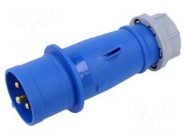 Connector: AC supply | plug | male | 32A | 230V | IEC 60309 | IP44 | PIN: 3