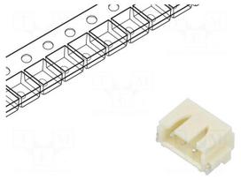 Connector: wire-board | socket | male | PIN: 3 | XH | 3A | 250V | horizontal