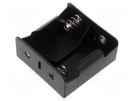 Holder | D,R20 | Batt.no: 2 | soldering lugs | black