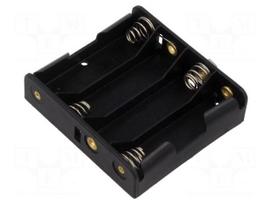 Holder | AA,R6 | Batt.no: 4 | 6F22 type | black