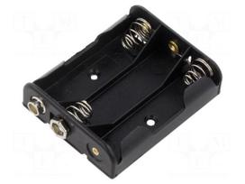 Holder | AA,R6 | Batt.no: 3 | 6F22 type | black
