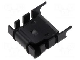 Heatsink: moulded | U | TO220 | black | L: 25mm | W: 8.5mm | H: 29.5mm | 18K/W