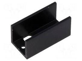 Heatsink: extruded | U | TO220 | black | L: 40mm | W: 20mm | H: 20mm | 11K/W