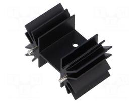 Heatsink: extruded | H | TO218,TO220,TOP3 | black | L: 25.4mm | W: 42mm