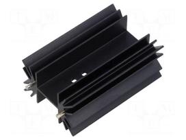Heatsink: extruded | H | TO218,TO220,TOP3 | black | L: 63.5mm | W: 42mm
