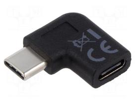 Adapter | USB 3.0 | USB C socket,USB C angled plug left/right