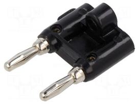Adapter | black | 15A | banana 4mm plug x2,banana MDP plug x2 | 5mΩ