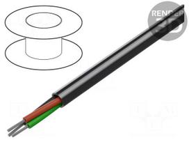Wire: control cable | 4x22AWG | stranded | Cu,tinned | chrome | PVC