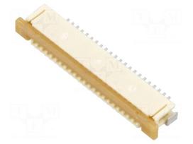 Connector: FFC/FPC | SMT | 50V | 500mA | Easy-On | PIN: 22 | Mat: polyamide